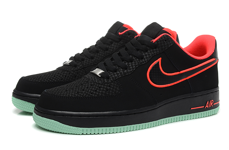Nike Air Force 1 AF1 coco mens noir orange chaussures (3)